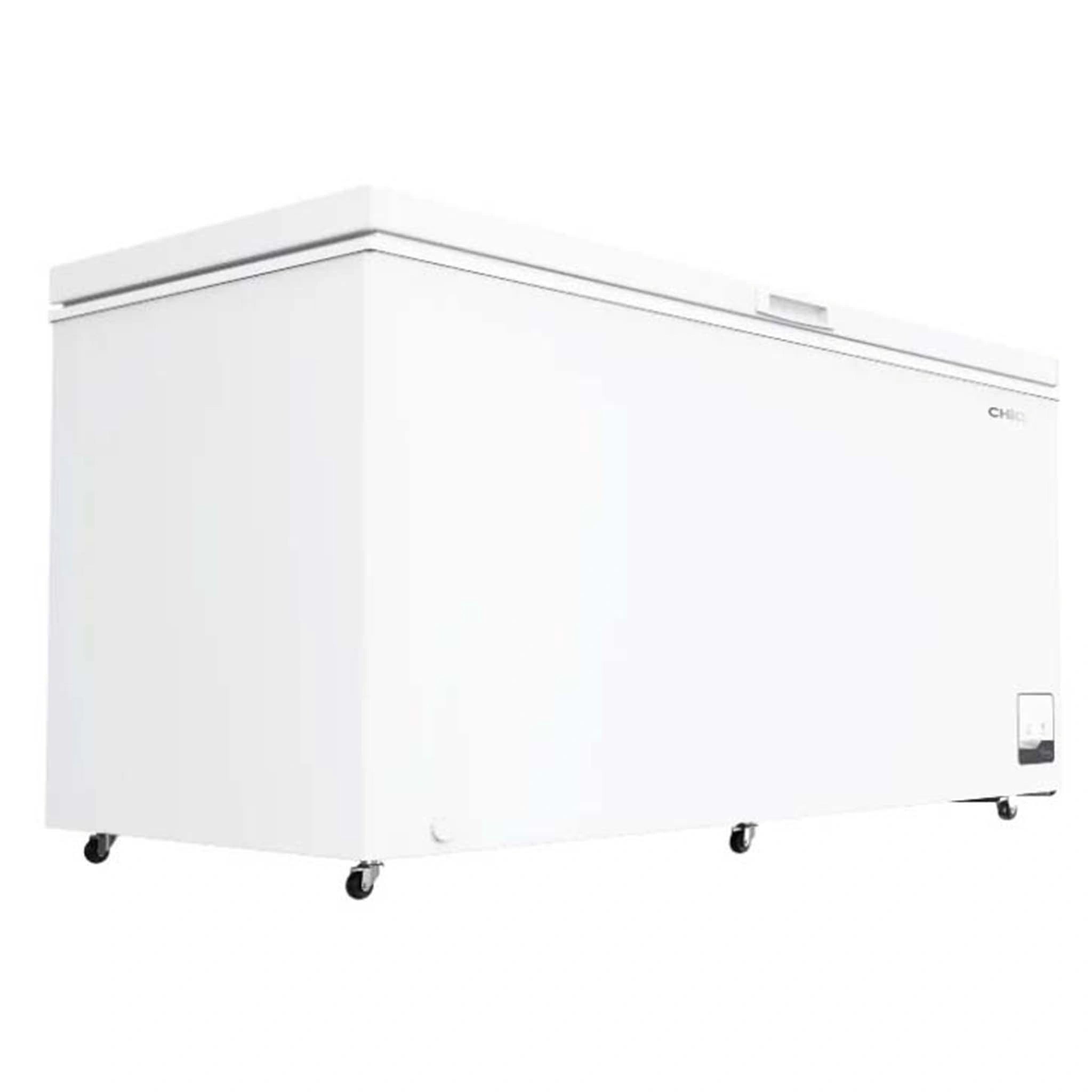 CHiQ 500L White Hybrid Chest Freezer CCF500WE, Left Angle Door Close View
