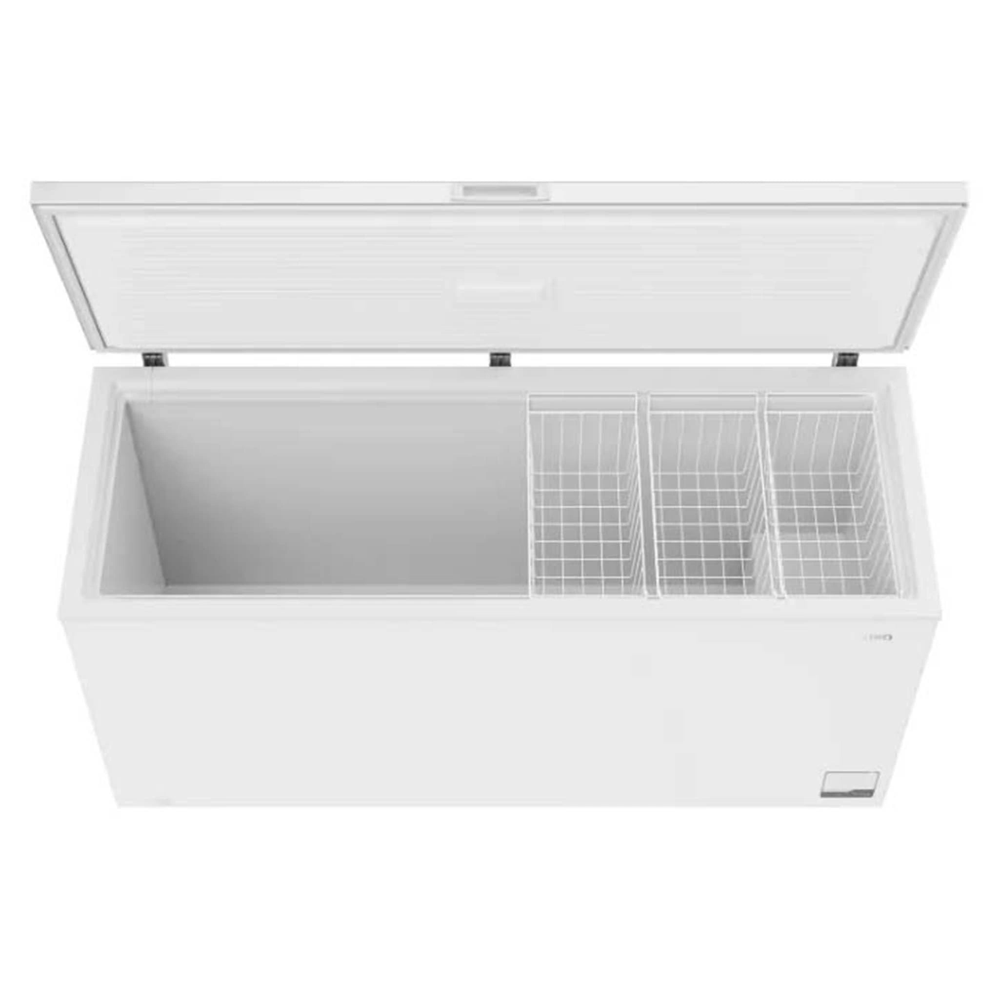 CHiQ 700L White Hybrid Chest Freezer CCF700WE, Front Top Open Door View
