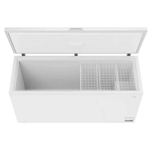 CHiQ 700L White Hybrid Chest Freezer CCF700WE, Front Top Open Door View