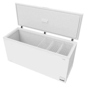 CHiQ 700L White Hybrid Chest Freezer CCF700WE, Left Open Door View