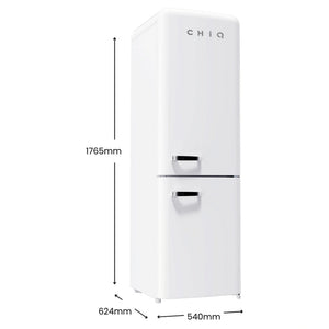 CHiQ 231L Bottom Mount Retro Fridge White CRBM227NW3, Dimensions