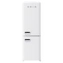 CHiQ 231L Bottom Mount Retro Fridge White CRBM227NW3, Front View