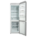 CHiQ 231L Bottom Mount Retro Fridge White CRBM227NW3, Front View With Door Open