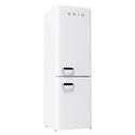 CHiQ 231L Bottom Mount Retro Fridge White CRBM227NW3, Left Side View