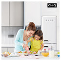 CHiQ CRBM227NW3 231L White Retro Bottom Mount Fridge
