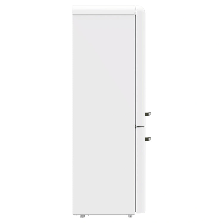 CHiQ 231L Bottom Mount Retro Fridge White CRBM227NW3, Side View