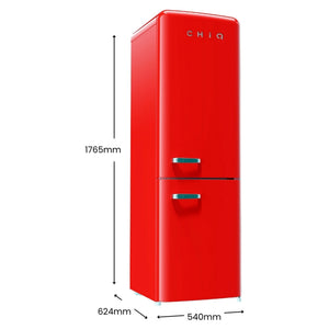 CHiQ 231L Bottom Mount Retro Fridge White CRBM228NR3, Dimensions