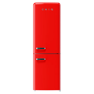 CHiQ 231L Bottom Mount Retro Fridge White CRBM228NR3, Front View