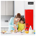 CHiQ CRBM228NR3 231L Retro Bottom Mount Fridge - Red