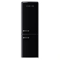 CHiQ 231L Bottom Mount Retro Fridge Black CRBM229NB3, Front View