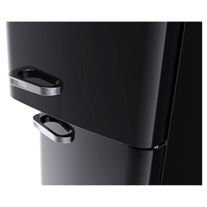 CHiQ 231L Bottom Mount Retro Fridge Black CRBM229NB3, Handle View 2