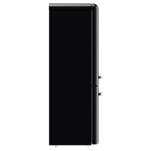 CHiQ 231L Bottom Mount Retro Fridge Black CRBM229NB3, Side View