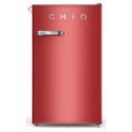CHiQ 90L Red Retro Single-Door Bar Refrigerator CRSR089DR1, Front View