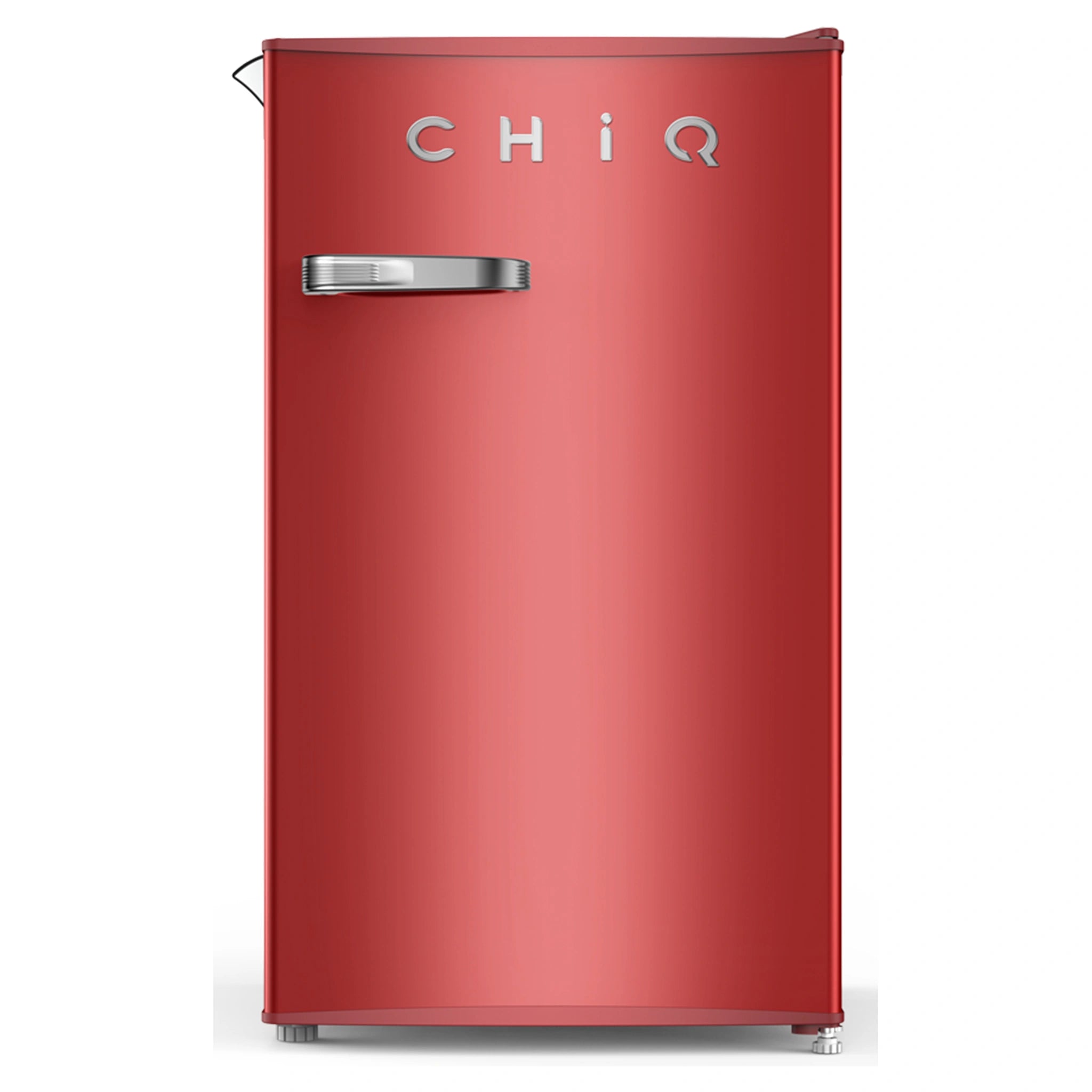CHiQ 90L Red Retro Single-Door Bar Refrigerator CRSR089DR1, Front View