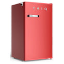 CHiQ 90L Red Retro Single-Door Bar Refrigerator CRSR089DR1, Right Side View