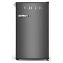 CHiQ 90L Black Retro Bar Refrigerator CRSR090DB1, Front View