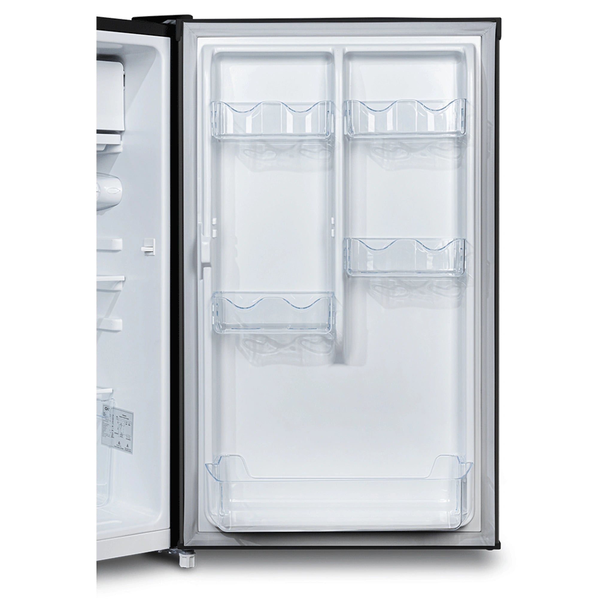 CHiQ 125L Black Steel Single-Door Bar Fridge CSR124DBS, Compartment View