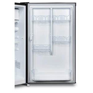 CHiQ 125L Black Steel Single-Door Bar Fridge CSR124DBS, Compartment View