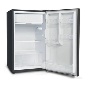 CHiQ 125L Black Steel Single-Door Bar Fridge CSR124DBS, Door Open View