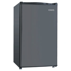 CHiQ 125L Black Steel Single-Door Bar Fridge CSR124DBS, Right Angle View