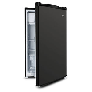 CHiQ 125L Black Steel Single-Door Bar Fridge CSR124DBS, Right Door Open View