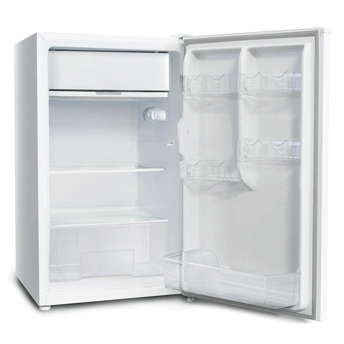 CHiQ 125L White Single-Door Bar Fridge CSR125DW, Open Door View