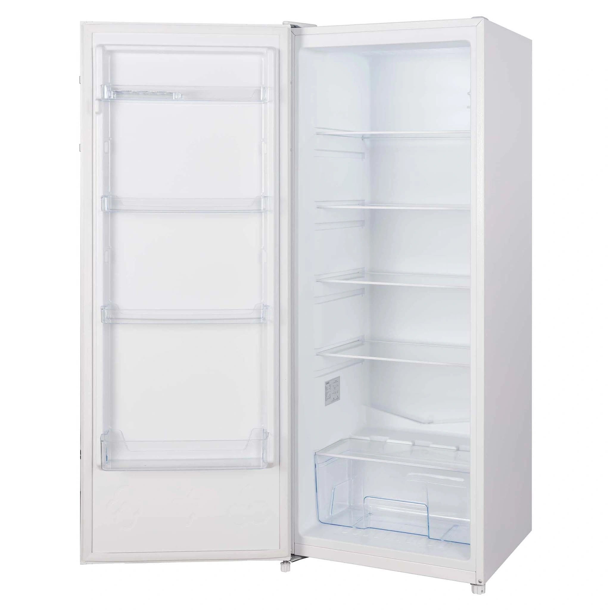 CHiQ 241L White Single Door Upright Fridge CSR241DW, Left Side Open Door View