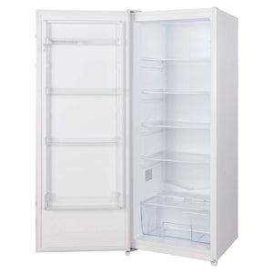 CHiQ 241L White Single Door Upright Fridge CSR241DW, Left Side Open Door View