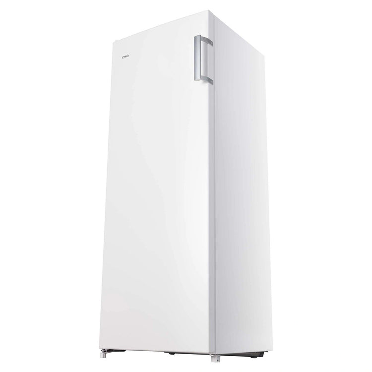 CHiQ 241L White Single Door Upright Fridge CSR241DW, Side View