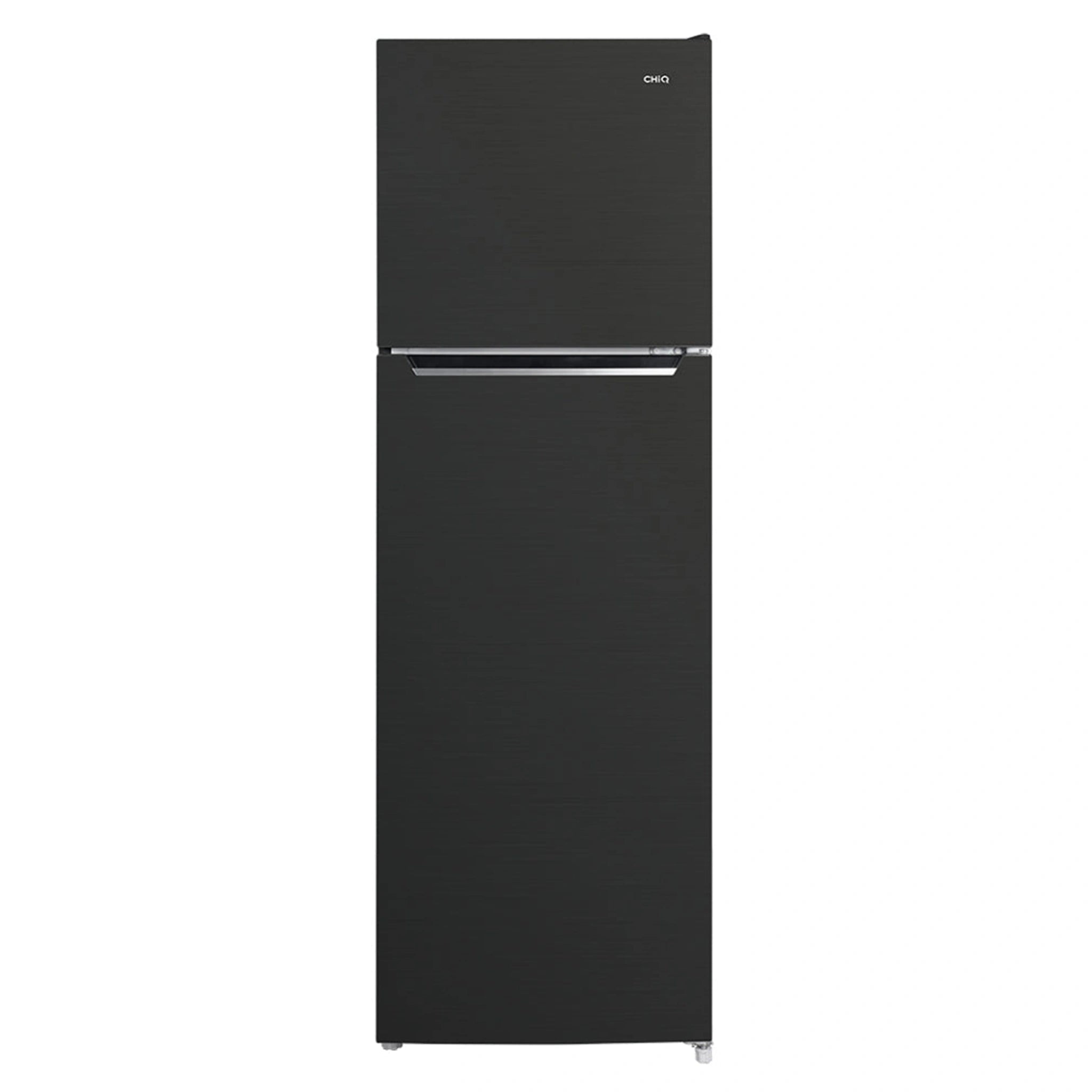 CHiQ 255L Top Mount Fridge Black Steel CTM253NBS5E, Front View