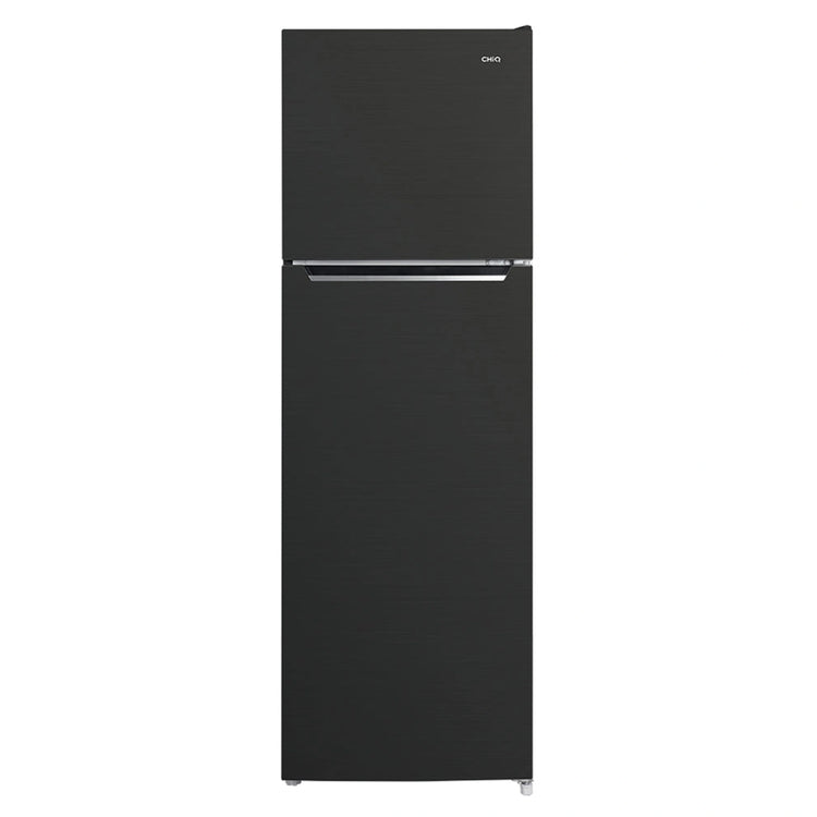 CHiQ 255L Top Mount Fridge Black Steel CTM253NBS5E, Front View