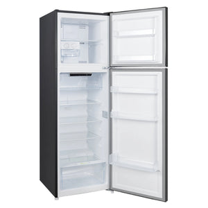 CHiQ 255L Top Mount Fridge Black Steel CTM253NBS5E, Left Side View With Door Open