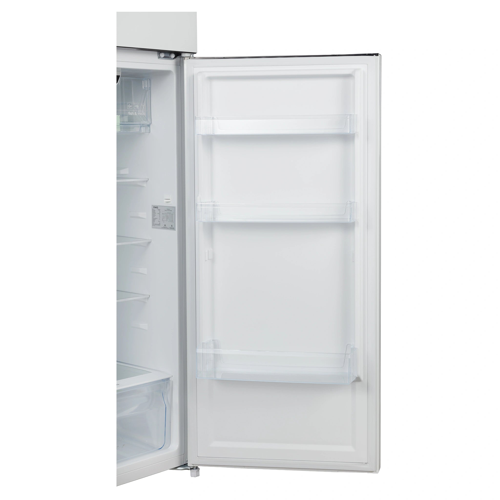 CHiQ 255L Top Mount Fridge White CTM255NW5E, Fridge Door View