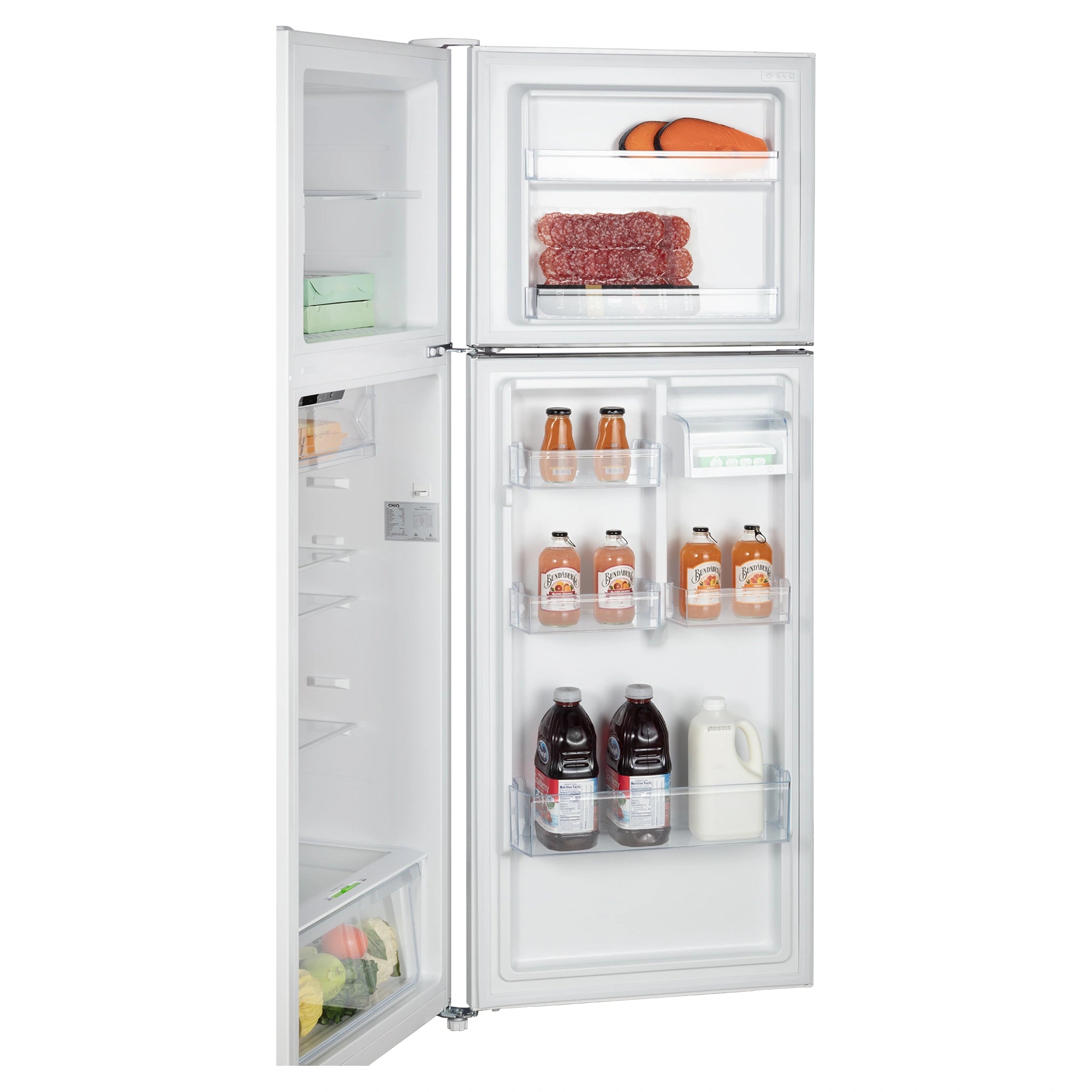 CHiQ CTM348NW5E 348L Top Mount Fridge White