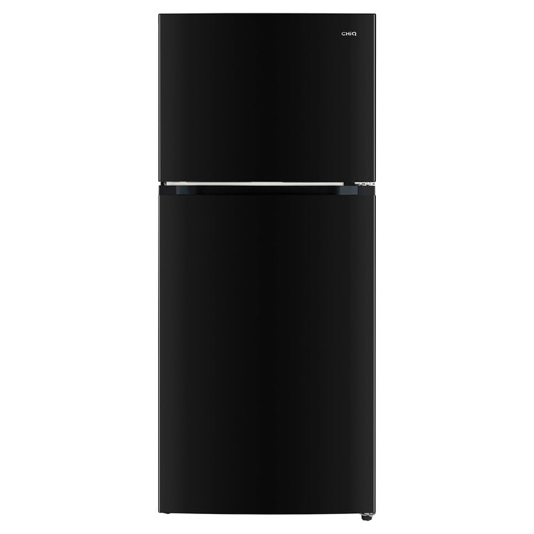 CHiQ 410L Top Mount Fridge Black CTM407NB3, Front View