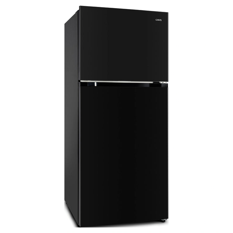 CHiQ 410L Top Mount Fridge Black CTM407NB3, Left Side View