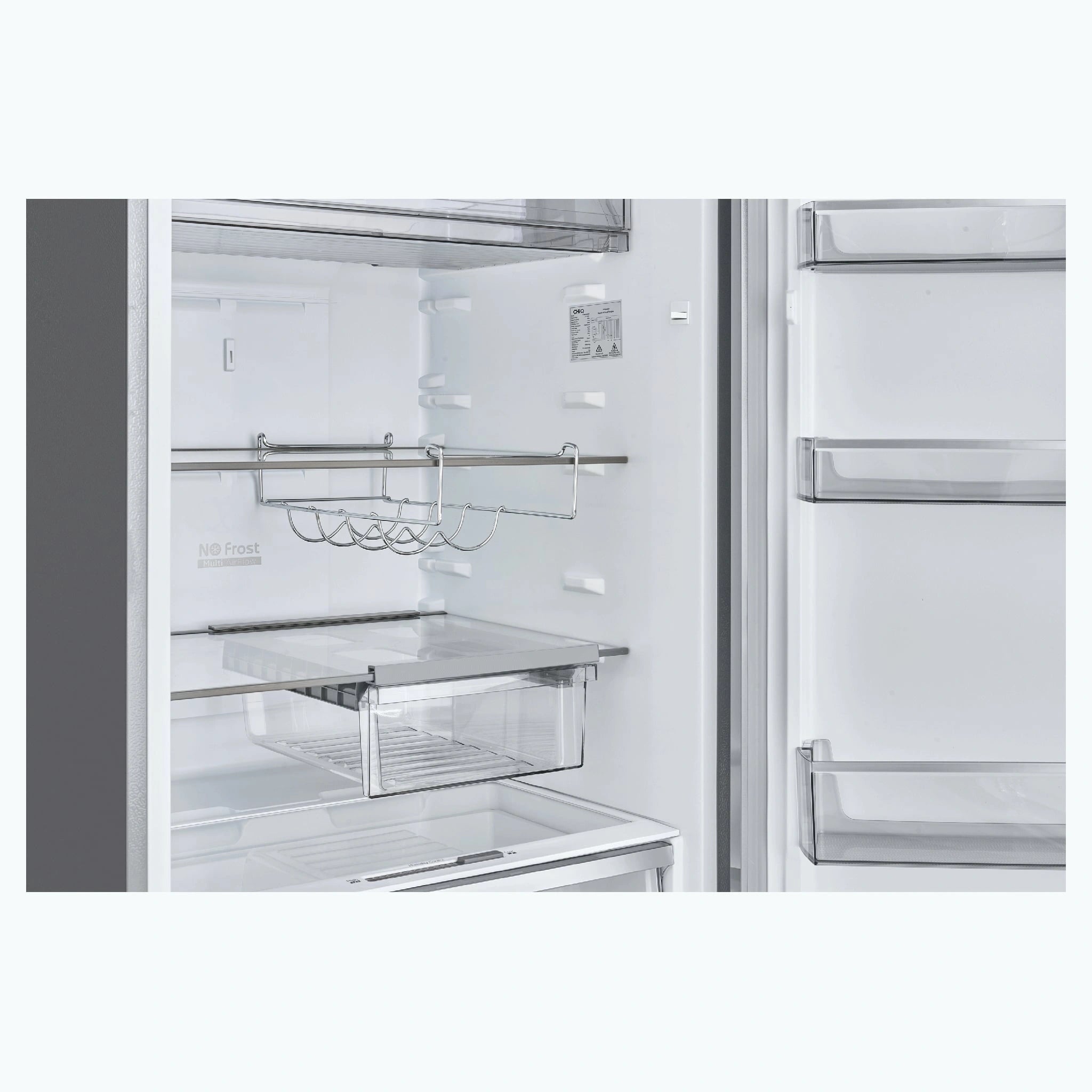CHiQ 410L Top Mount Fridge Stainless Steel CTM408NSS5E, Removable Drawer View