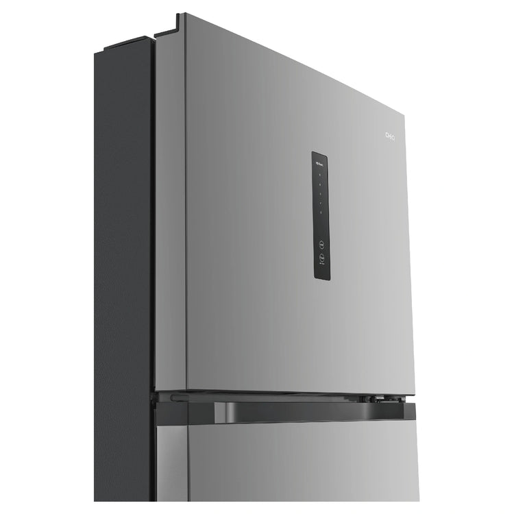 CHiQ 410L Top Mount Fridge Stainless Steel CTM408NSS5E, Top Corner View