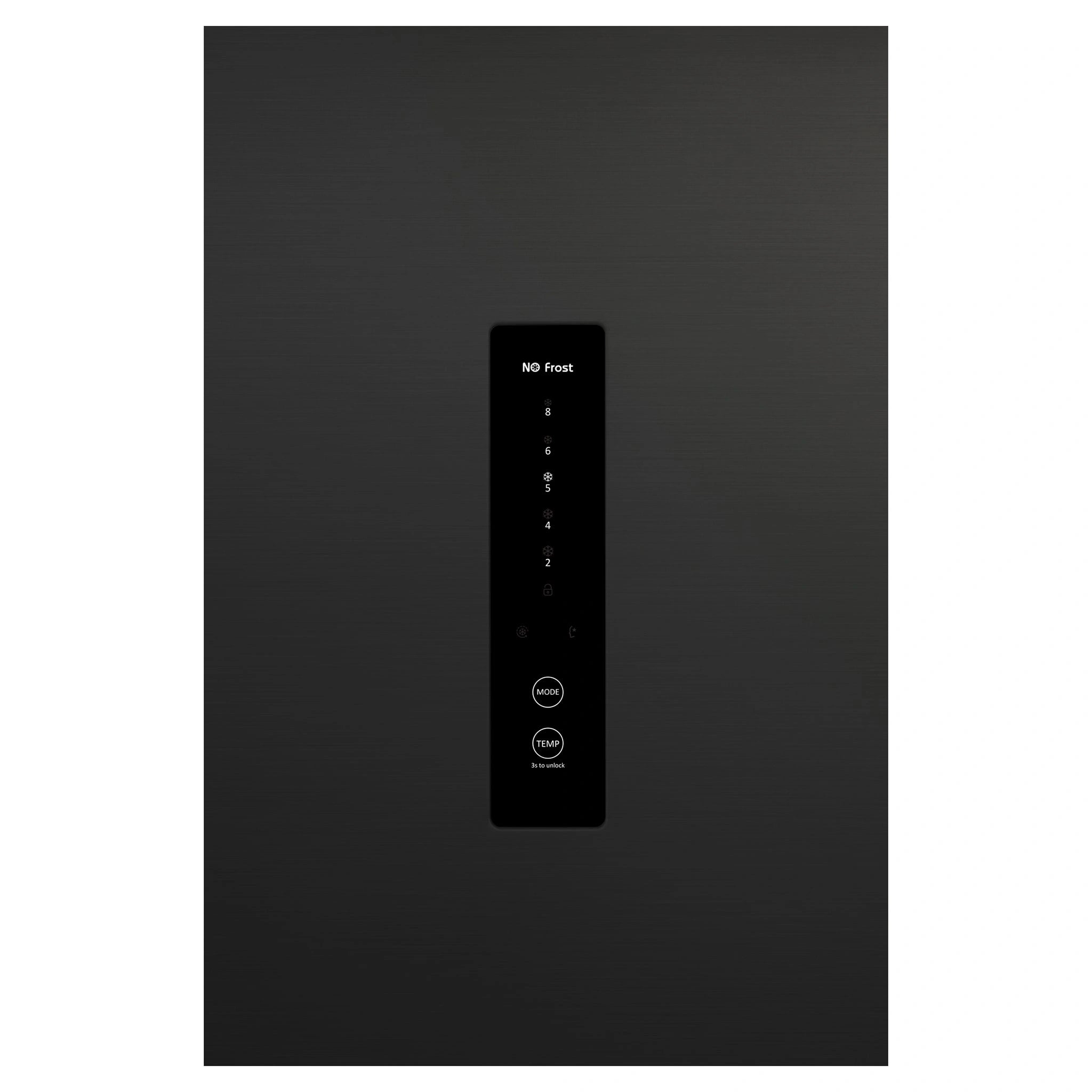 CHiQ 410L Top Mount Fridge Black Steel CTM409NBS5E, Control Panel View