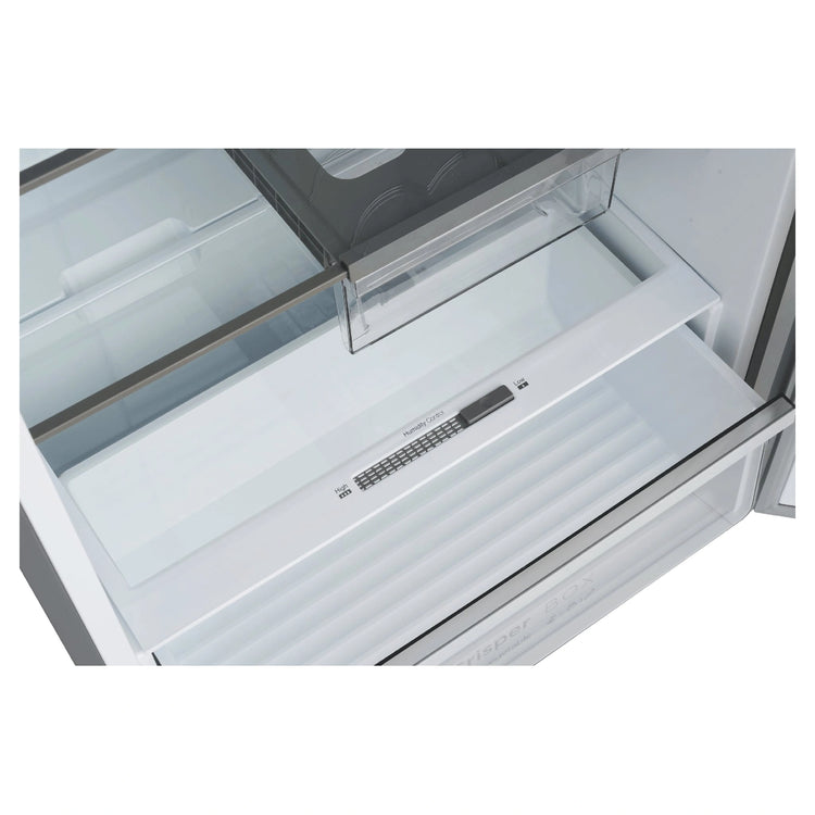 CHiQ 410L Top Mount Fridge Black Steel CTM409NBS5E, Crisper Drawer View
