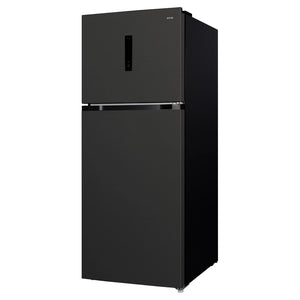 CHiQ 410L Top Mount Fridge Black Steel CTM409NBS5E, Front Right Side View