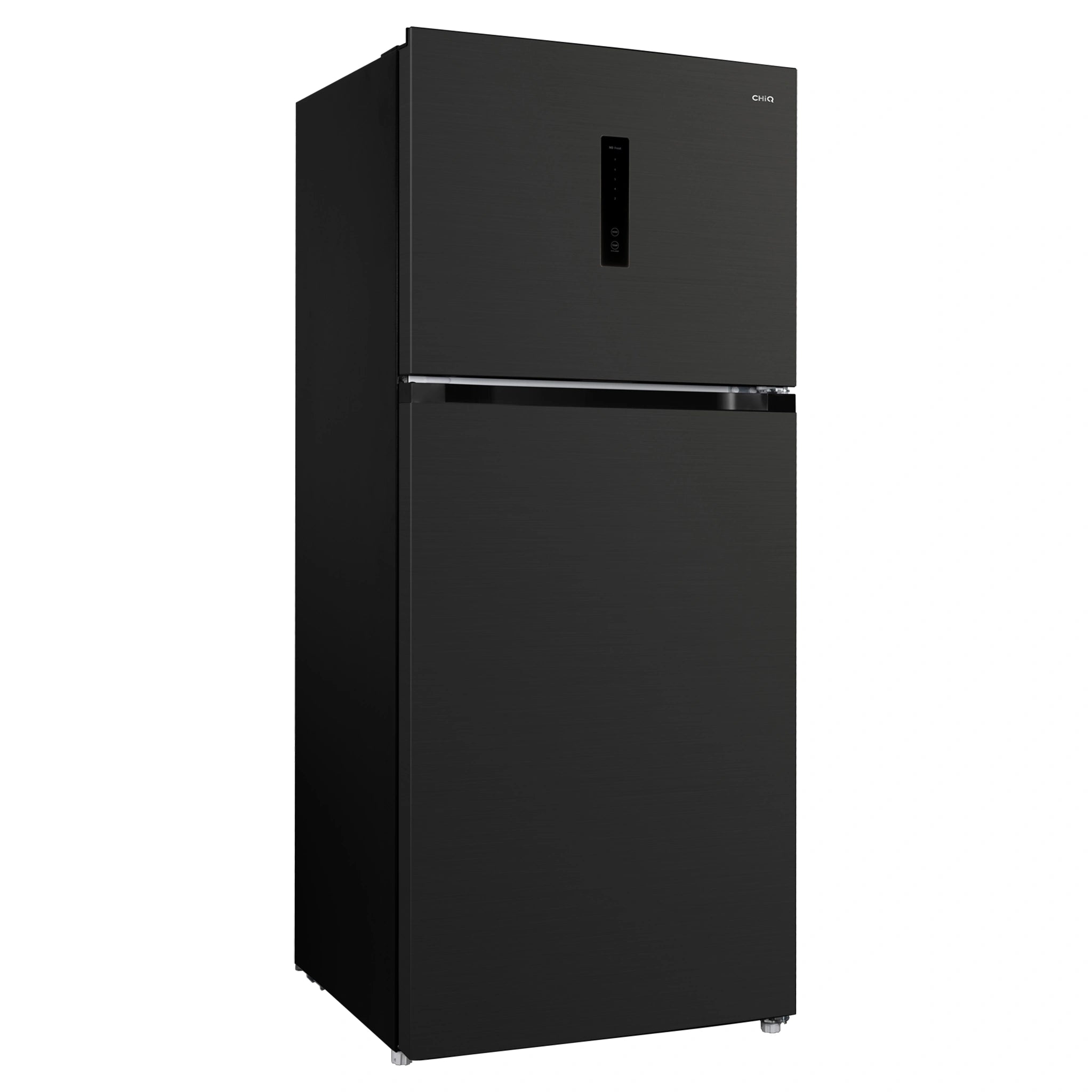 CHiQ 410L Top Mount Fridge Black Steel CTM409NBS5E, Left Side View