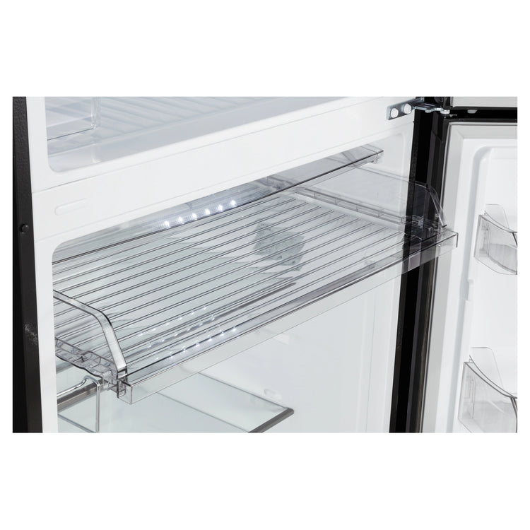 CHiQ Top Mount Fridge Black Steel CTM513NBS5E, Fresh Zone View