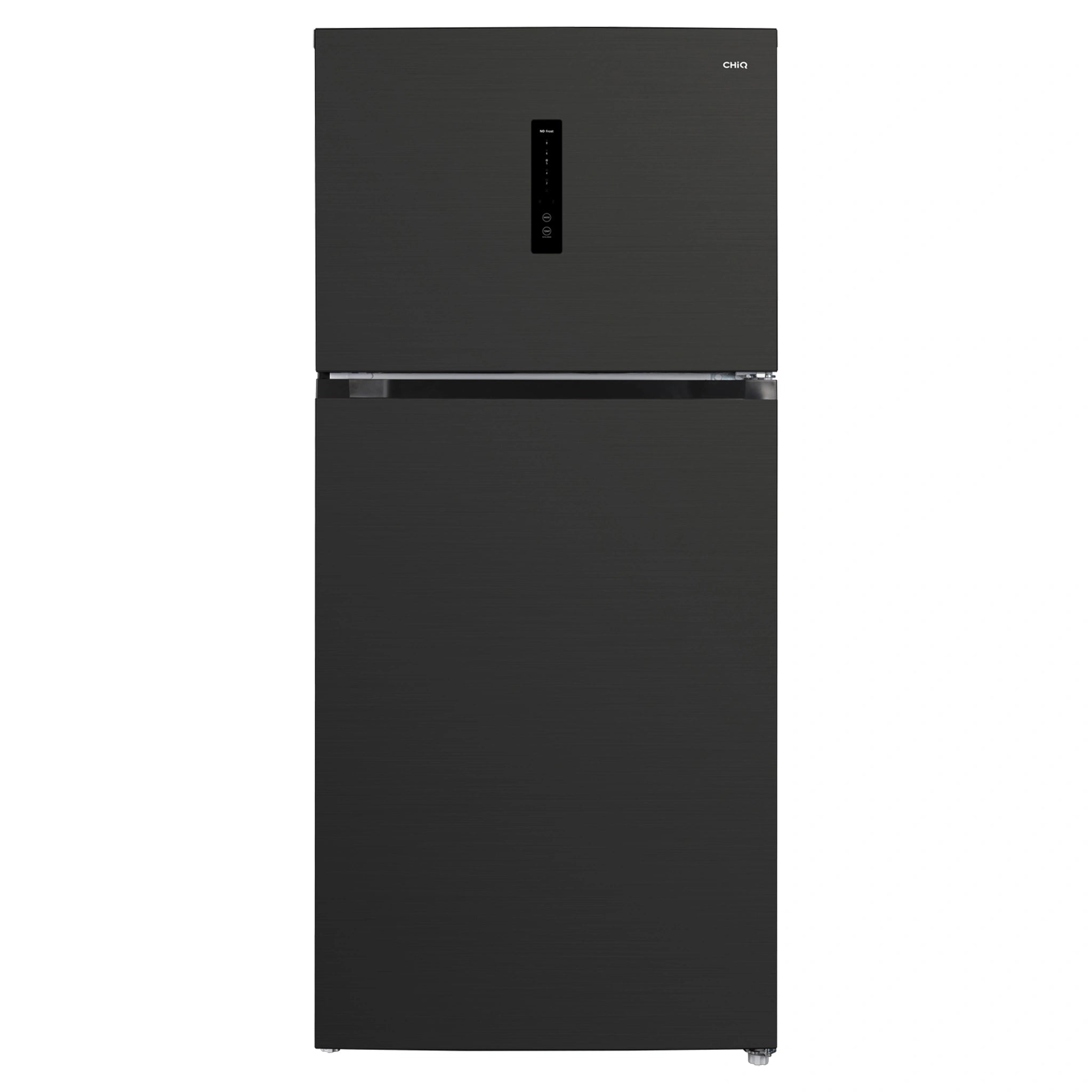 CHiQ Top Mount Fridge Black Steel CTM513NBS5E, Front View