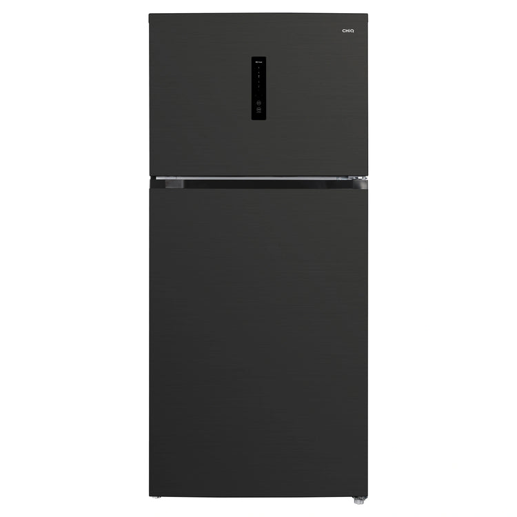 CHiQ Top Mount Fridge Black Steel CTM513NBS5E, Front View