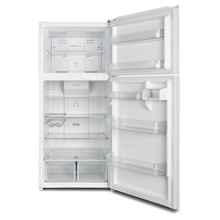 CHiQ 515L Top Mount Fridge White CTM515NW, Front View With Door Open