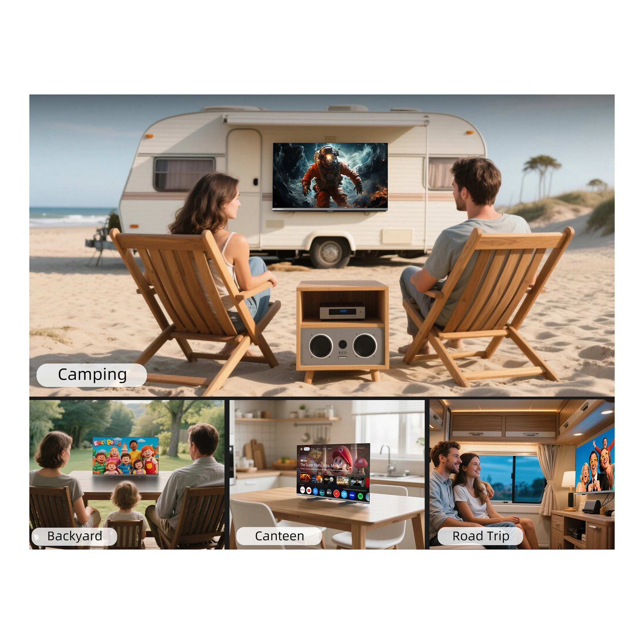 CHiQ L32M9P 32 Inch Portable Caravan HD Google TV