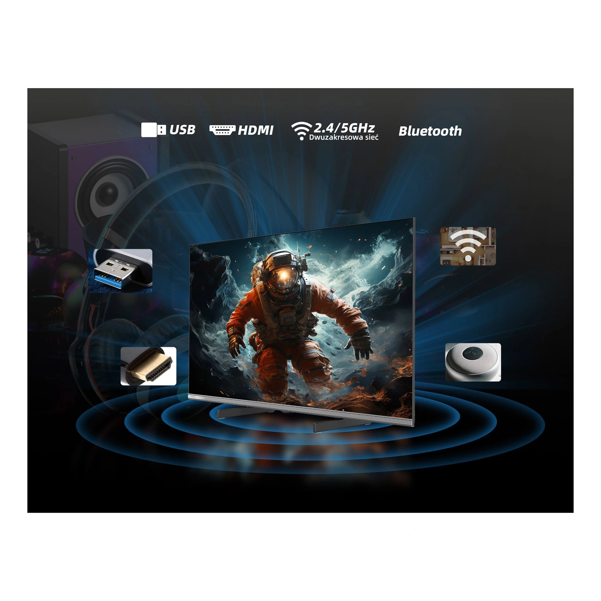 CHiQ L32M9P 32 Inch Portable Caravan HD Google TV