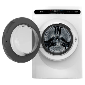 CHiQ 8.5Kg Washer & Dryer Combo White WDFL85T48W4, Front Left Door Open View