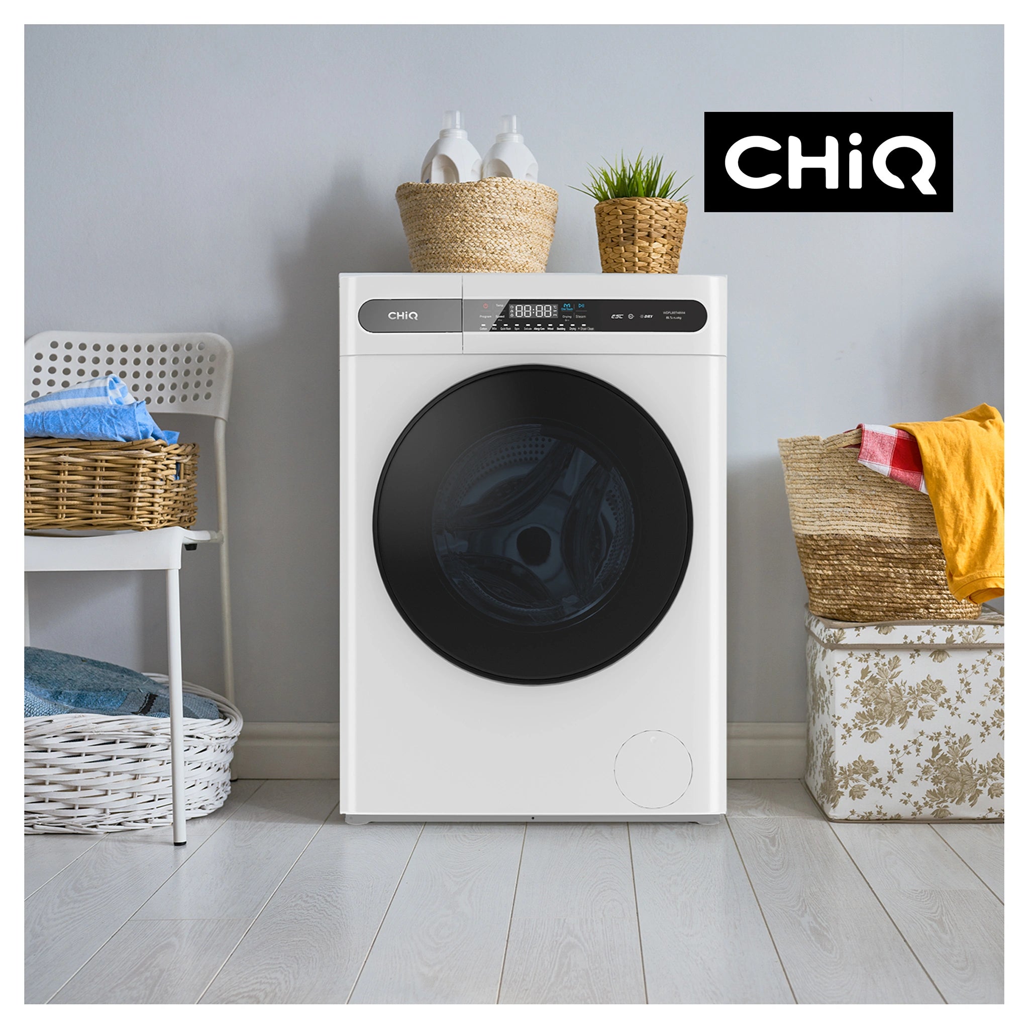 CHiQ 8.5Kg Washer & Dryer Combo White WDFL85T48W4, Lifestyle View 2